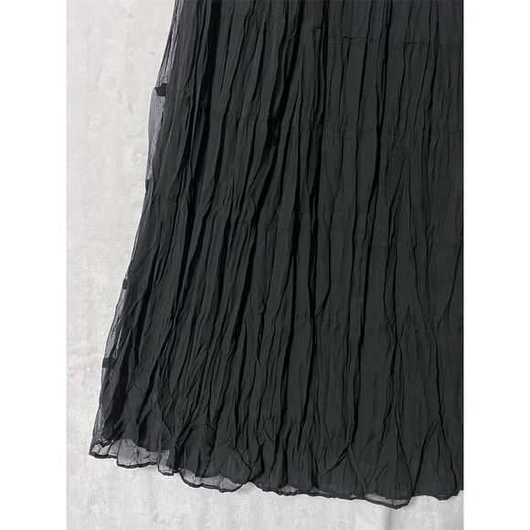 Women's Black Maxi Skirt XL Long Elastic Waist Casual Solid By MSK - Picture 3 of 7